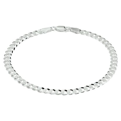 Gourmette 8-Zijdes Geslepen 4,3 Mm Zilver Wit