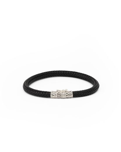 149BL D - Ellen Leer Armband Black